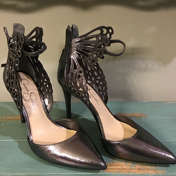 Jessica Simpson Shoes - Silver Butterfly Heels